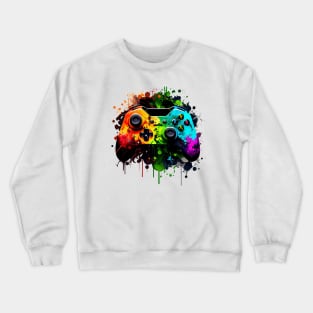 Colorful Game Controller Crewneck Sweatshirt